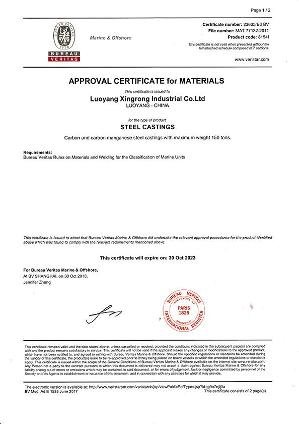 BV Certificate II